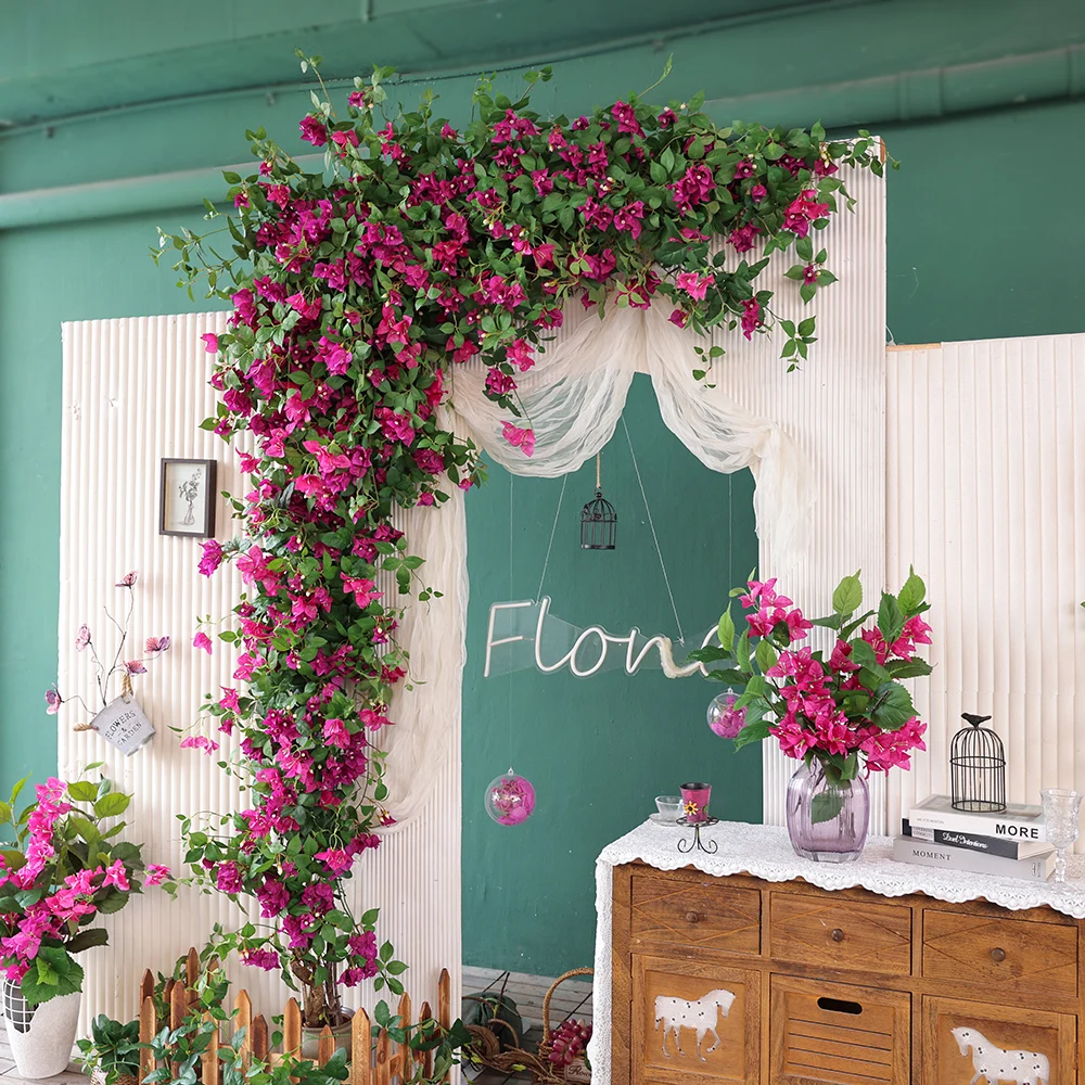 Customized Artificial Flower Arrangement Light Purple Bougainvillea Greens Corner Flower Wall Decoration Wedding Decor FL2885
Customized Artificial Flower Arrangement Light Purple Bougainvillea Greens Corner Flower Wall Decoration Wedding Decor FL2885
