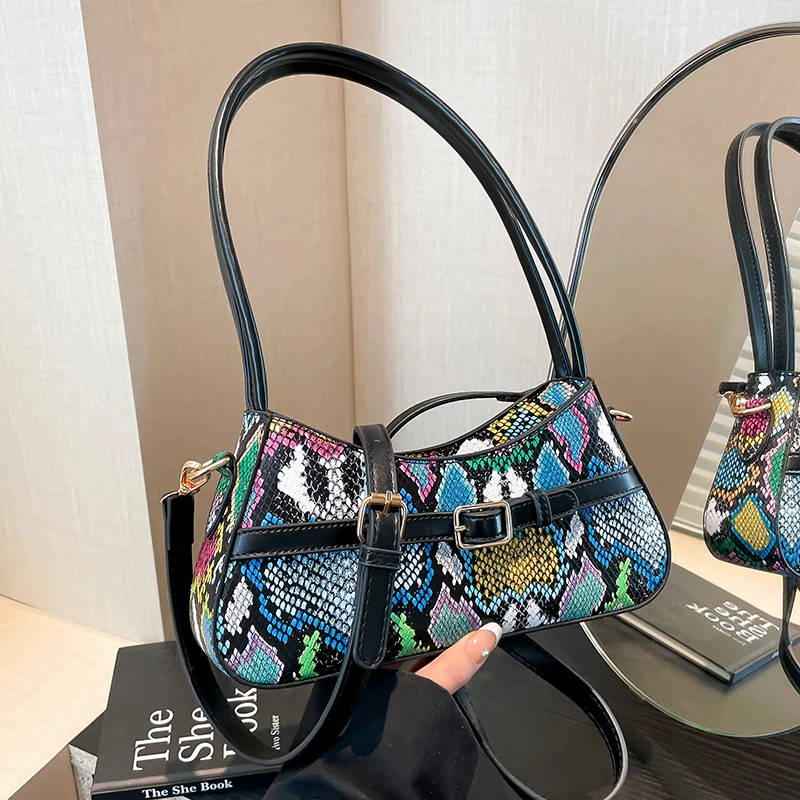 Women Stylish PU Leather Sling Bag Snake Leather Shoulder Bag Underarm Purse Fashionable Portable Large Capacity Handbag
Women Stylish PU Leather Sling Bag Snake Leather Shoulder Bag Underarm Purse Fashionable Portable Large Capacity Handbag