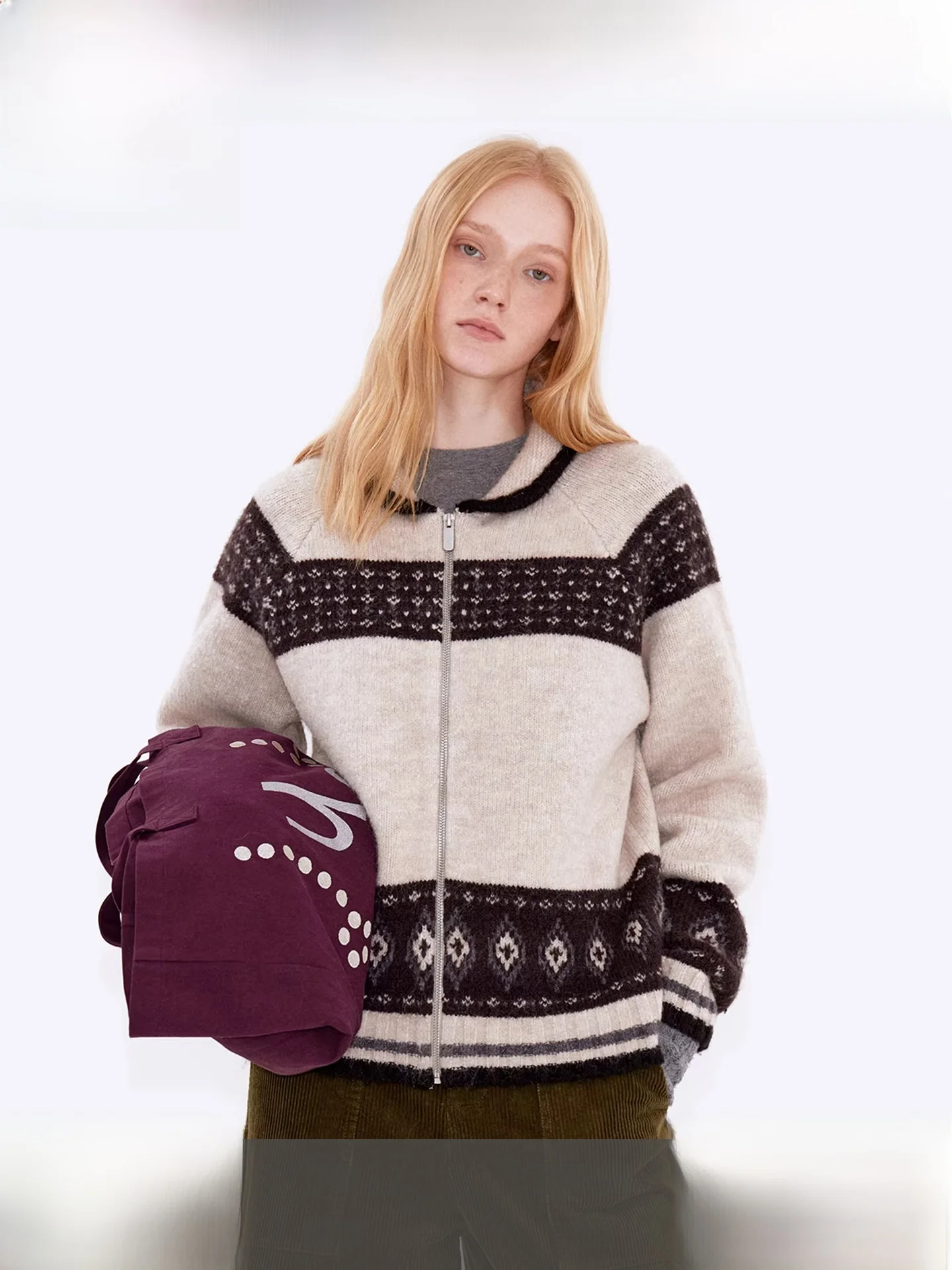 Fano Vintage Loose Fit Zipper Knitted Woolen Sweater Women's Top Color Blo Knitwear Winter Warm Long Sve Cardigan
Fano Vintage Loose Fit Zipper Knitted Woolen Sweater Women's Top Color Blo Knitwear Winter Warm Long Sve Cardigan