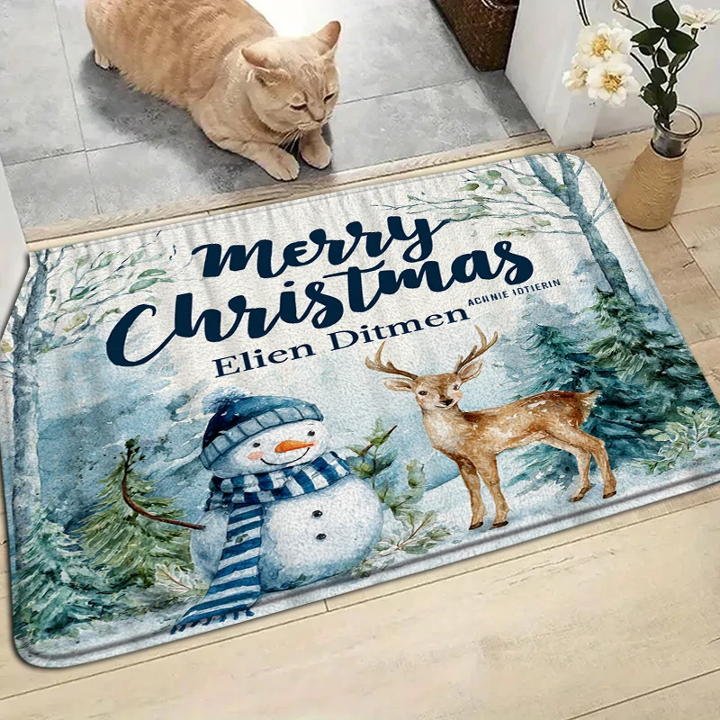 Cartoon Santa Claus, snowman, reindeer Doormat Christmas Floor Mat Home Decorative Living Room Rug Anti-Slip Mat Kitchen Carpet
Cartoon Santa Claus, snowman, reindeer Doormat Christmas Floor Mat Home Decorative Living Room Rug Anti-Slip Mat Kitchen Carpet