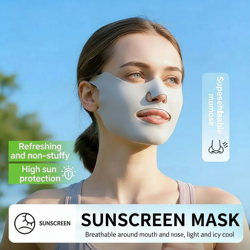 UPF50+ Protection Face Mask Breathable Ice Silk Mask Washable Dustproof Sunscreen Mask Anti-UV Outdoor Riding Face Mask
UPF50+ Protection Face Mask Breathable Ice Silk Mask Washable Dustproof Sunscreen Mask Anti-UV Outdoor Riding Face Mask