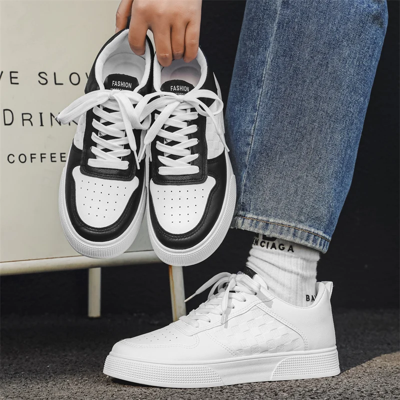 Men's Faux Leather Sneakers White Casual Tennis Training Shoes for Men Comfort Board Shoes Sport Running Shoe Zapatillas Hombre
Men's Faux Leather Sneakers White Casual Tennis Training Shoes for Men Comfort Board Shoes Sport Running Shoe Zapatillas Hombre