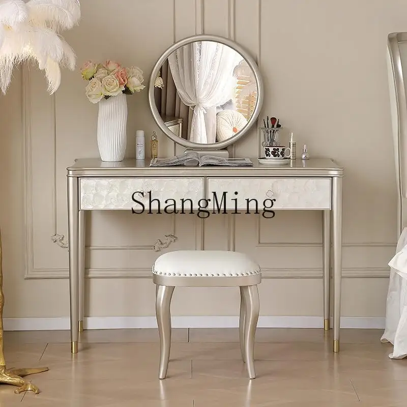 HJ new modern home solid wood dresser with mirror makeup table furniture light luxury modern simplicity
HJ new modern home solid wood dresser with mirror makeup table furniture light luxury modern simplicity