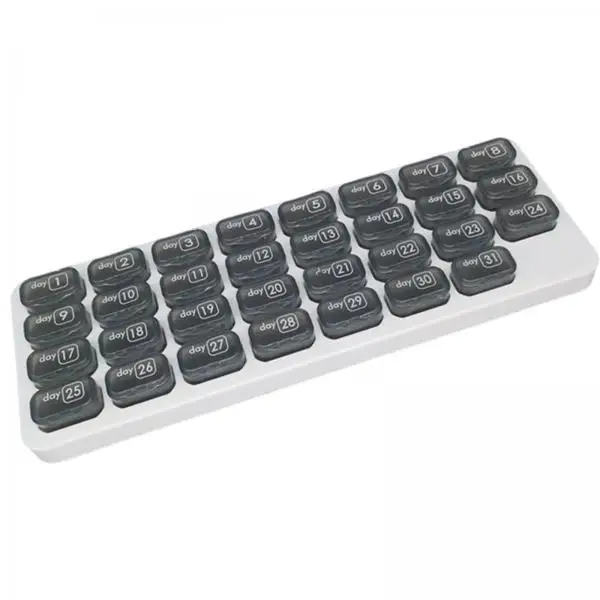 31 Days Pill Organizer Large Compartment Storage Box Medicine Container for Daily Office Home Travel
31 Days Pill Organizer Large Compartment Storage Box Medicine Container for Daily Office Home Travel