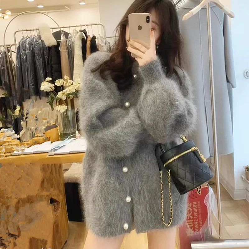 Ladies Women Autumn Winter Fashion Hairy Angora Rabbit Hair Knitted Long Sleeves Short Style Crop Top Slim Cardigan Sweater Coat
Ladies Women Autumn Winter Fashion Hairy Angora Rabbit Hair Knitted Long Sleeves Short Style Crop Top Slim Cardigan Sweater Coat