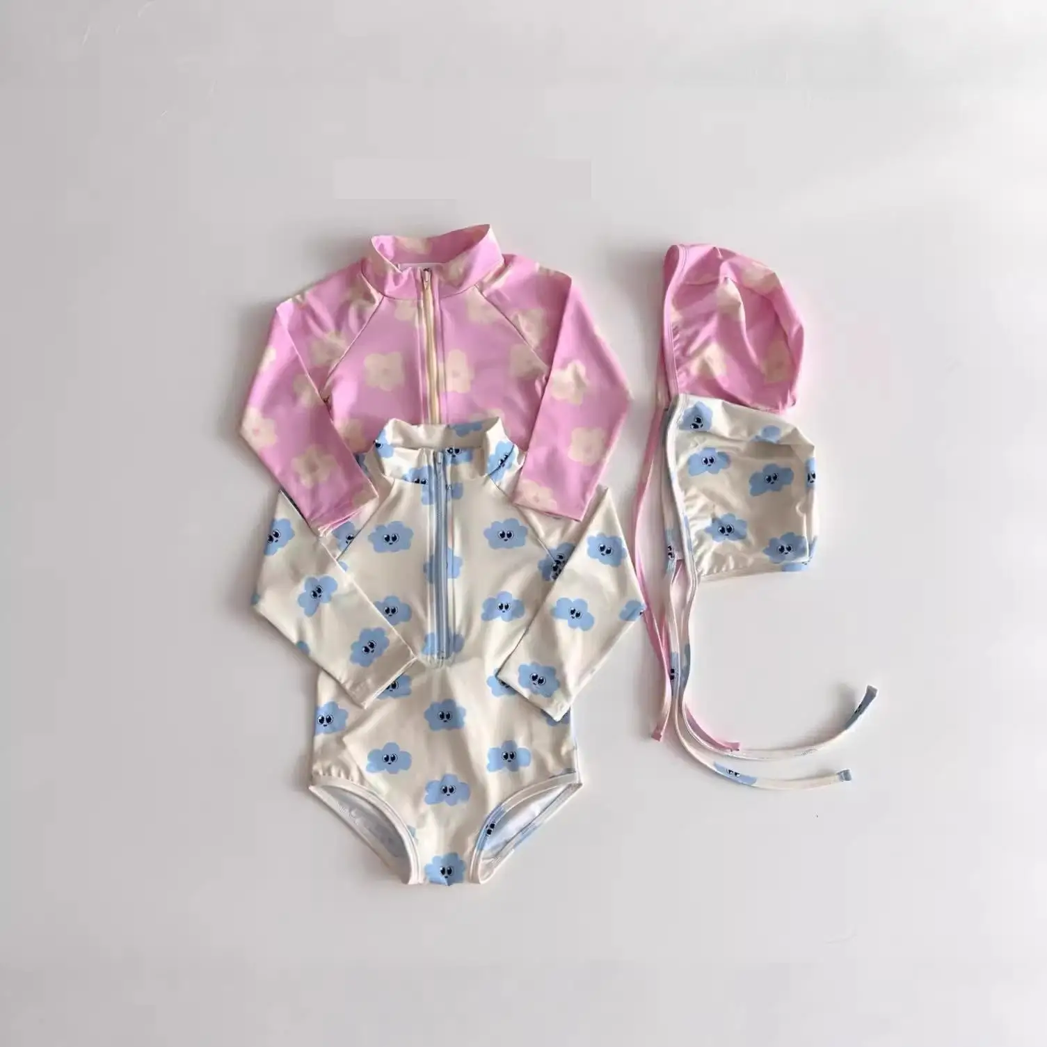 Summer New Baby Girl Long Sleeve Swimsuit + Swimming Caps Infant Girl Cute Cloud Flower Swimwear Toddler Swimming Suit
Summer New Baby Girl Long Sleeve Swimsuit + Swimming Caps Infant Girl Cute Cloud Flower Swimwear Toddler Swimming Suit