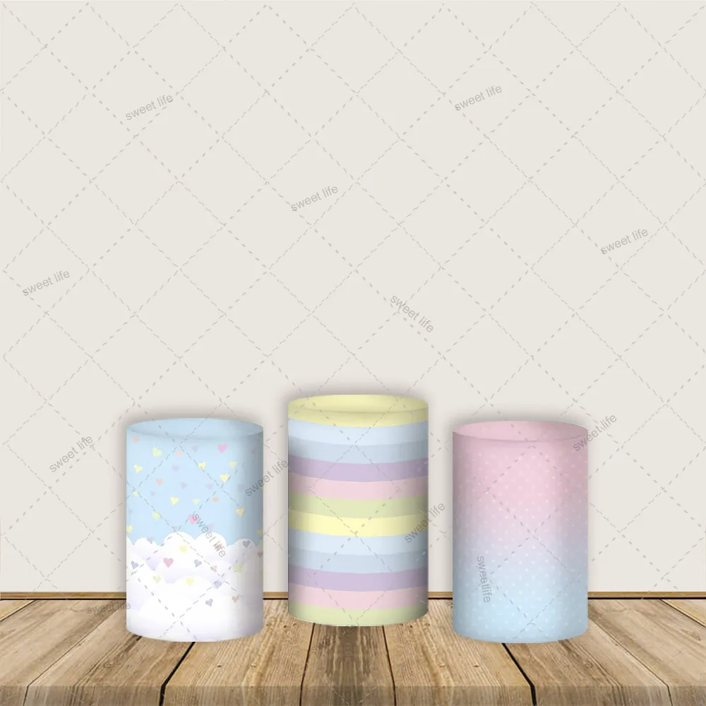 Rainbow Gradient Pedestal Cylinder Covers Baby Shower Birthday Heart Cloud Pedestal Cover
Rainbow Gradient Pedestal Cylinder Covers Baby Shower Birthday Heart Cloud Pedestal Cover