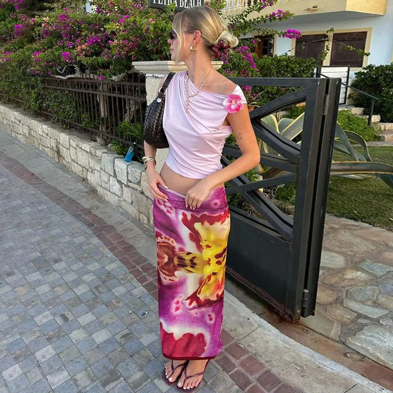 Fashion Print Beach Skirt Sets Women Fashion Irregular Slim Holiday Two Piece Set Summer Crop Top and Maxi Skirt Outfits 2025
Fashion Print Beach Skirt Sets Women Fashion Irregular Slim Holiday Two Piece Set Summer Crop Top and Maxi Skirt Outfits 2025