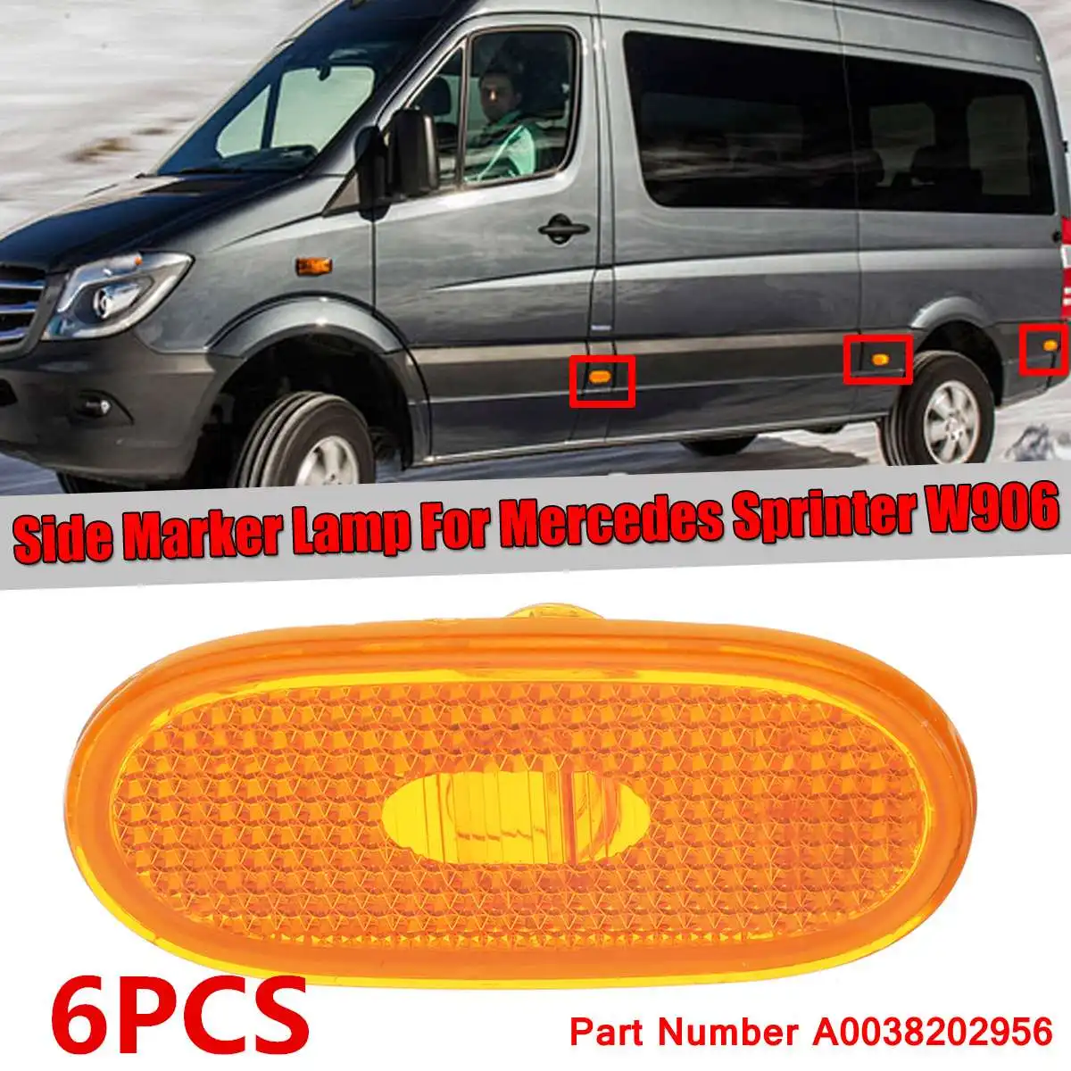 6x W906 Car Side Marker Lamp Side Lamp Indicate Light Cover For Mercedes For Benz Sprinter W906 2006+ Shape A0038202956
6x W906 Car Side Marker Lamp Side Lamp Indicate Light Cover For Mercedes For Benz Sprinter W906 2006+ Shape A0038202956