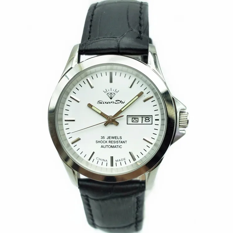 Shanghai Diamond Brand Watch Men's Fully Automatic Mechanical Watch Luminous Double Calendar Retro 8120 Transparent 35
Shanghai Diamond Brand Watch Men's Fully Automatic Mechanical Watch Luminous Double Calendar Retro 8120 Transparent 35