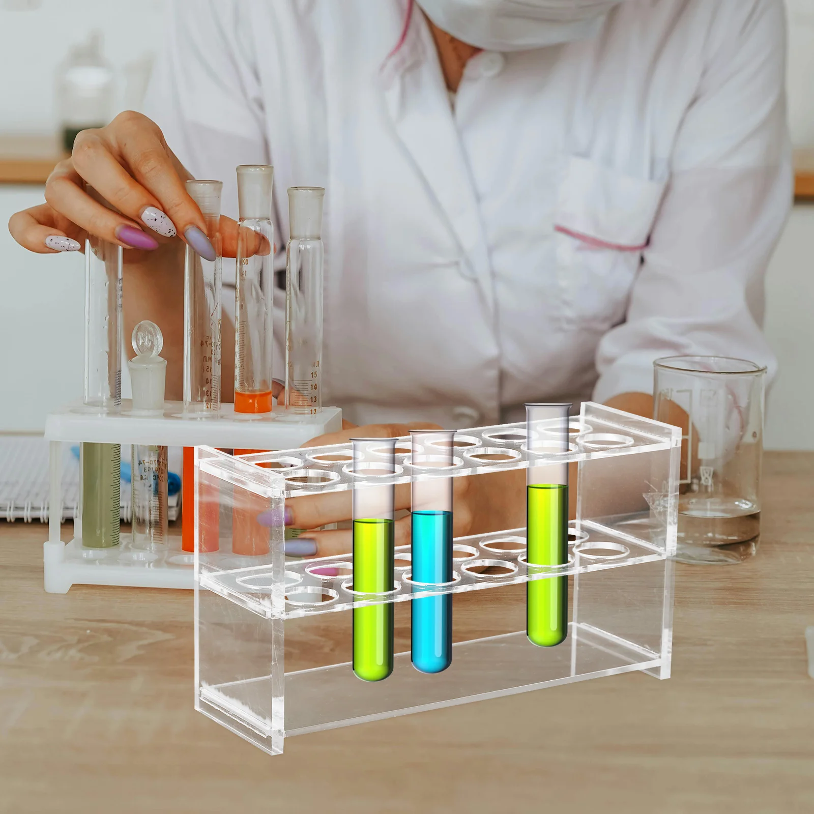 6 Hole Acrylic Test Tube Rack 25ml Tubes Diameter 21mm Lab Sampling Holder Storage Reusable Stand Tube ganizer For Chemistry
6 Hole Acrylic Test Tube Rack 25ml Tubes Diameter 21mm Lab Sampling Holder Storage Reusable Stand Tube ganizer For Chemistry