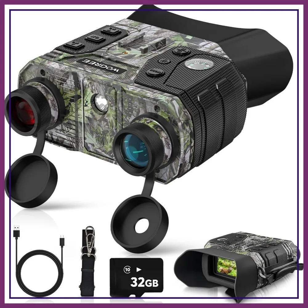 Night Vision Binoculars for Adults, 4K 36MP, 1300FT Range, 8X Zoom, 5000mAh Battery, 32GB Card
Night Vision Binoculars for Adults, 4K 36MP, 1300FT Range, 8X Zoom, 5000mAh Battery, 32GB Card