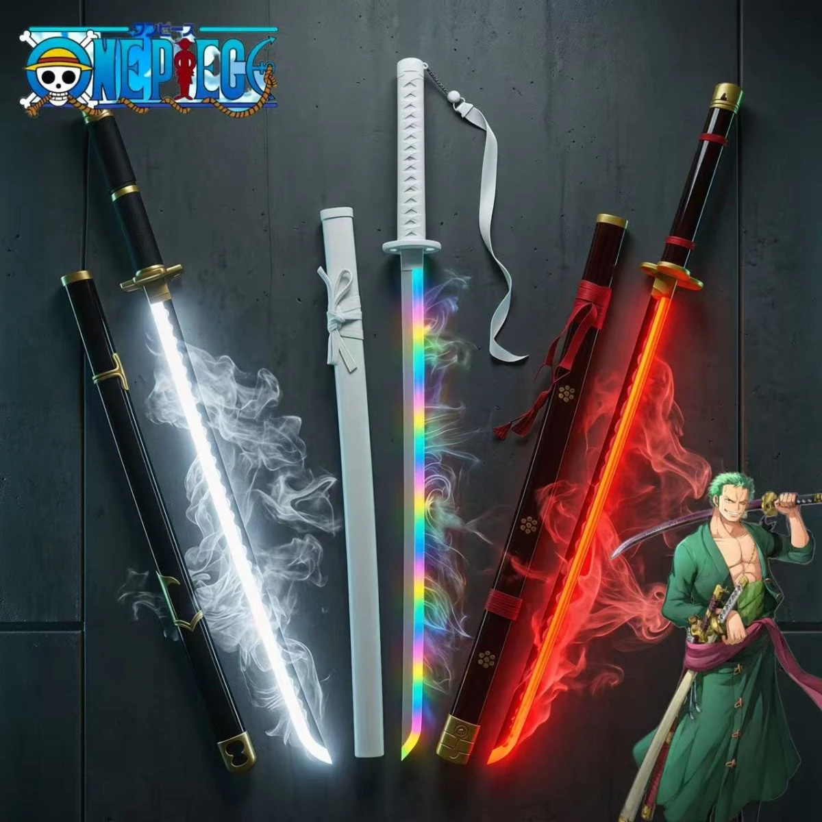40inch 104cm One Piece Zoro Light Up Smoke Effect Wooden Replica Cosplay Prop Anime Inspired Non Sharpened Collectible Toy
40inch 104cm One Piece Zoro Light Up Smoke Effect Wooden Replica Cosplay Prop Anime Inspired Non Sharpened Collectible Toy