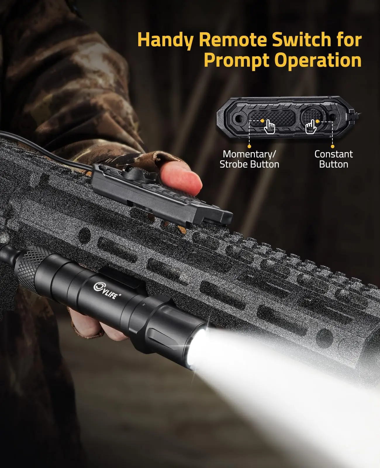 MidTen Tactical Flashlight M-Rail High Lumen Light Pressure Remote Switch Rechargeable Strobe Momentary
MidTen Tactical Flashlight M-Rail High Lumen Light Pressure Remote Switch Rechargeable Strobe Momentary