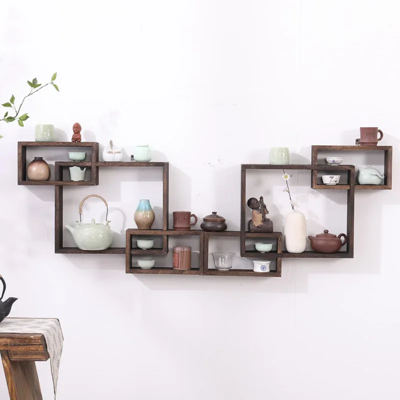Bogu Rack Wall Solid Wood Mounted Tea Rack Bookshelf Wall Hanging Hanging Wall Lattice Shelf Home Decorations
Bogu Rack Wall Solid Wood Mounted Tea Rack Bookshelf Wall Hanging Hanging Wall Lattice Shelf Home Decorations