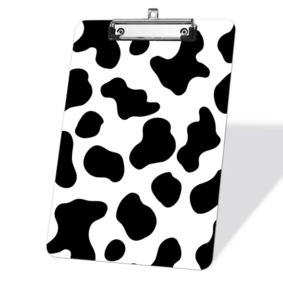 Black White Cow Spots Decorative Clipboard, Waterproof Acrylic Letter Size Clipboards with Low Profile Silver Clip, Cute Person
Black White Cow Spots Decorative Clipboard, Waterproof Acrylic Letter Size Clipboards with Low Profile Silver Clip, Cute Person