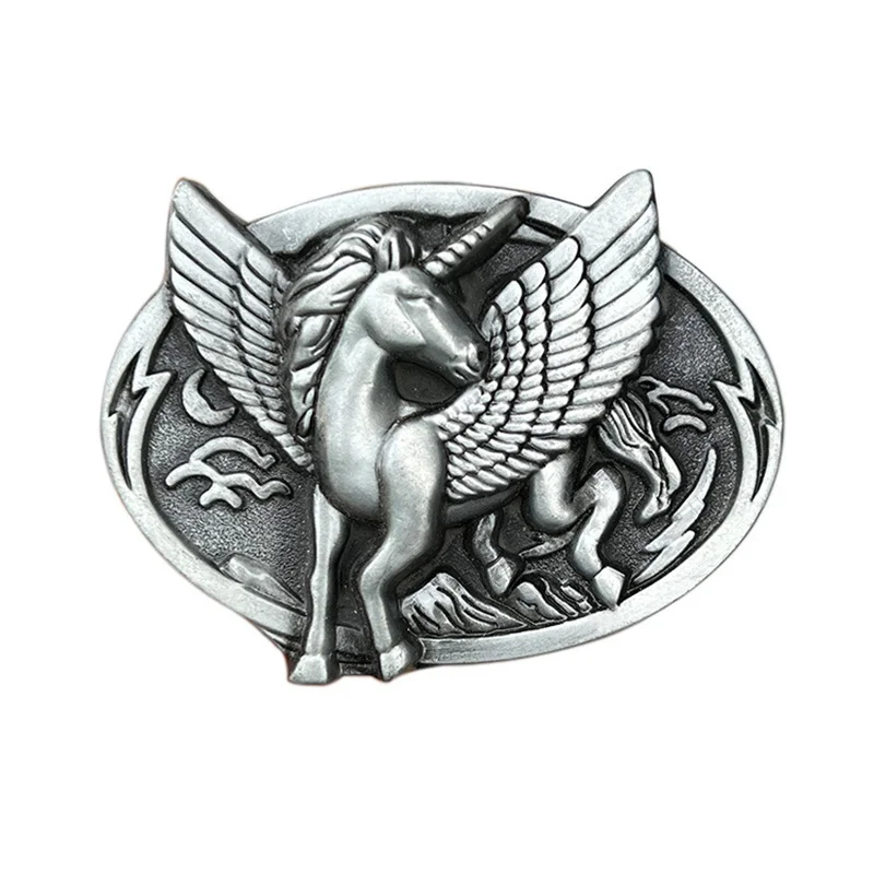 Zinc alloy unicorn belt buckle with western style design
Zinc alloy unicorn belt buckle with western style design