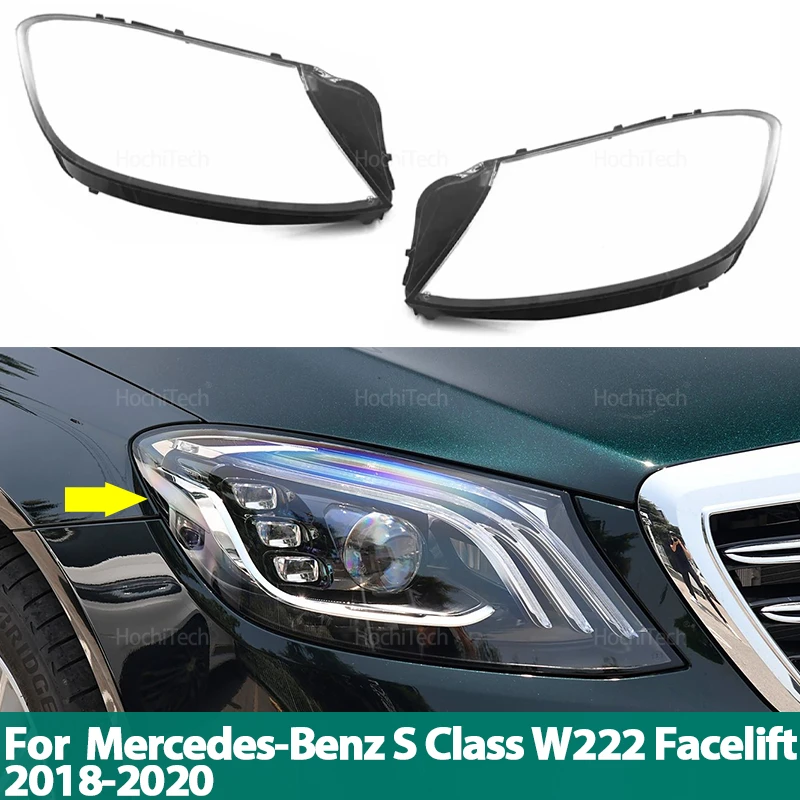 For Mercedes Benz S Class W222 2018 2019 2020 Auto Front Headlight Cover Transparent Glass Headlamps Lampshade Lamp Shell Masks
For Mercedes Benz S Class W222 2018 2019 2020 Auto Front Headlight Cover Transparent Glass Headlamps Lampshade Lamp Shell Masks