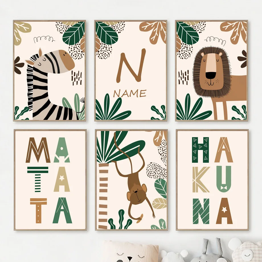 Baby Name Custom Lion Zebra Monkey Jungle Boho Animals Paintings Posters And Prints Canvas Art Wall Decoration Home Room Decor
Baby Name Custom Lion Zebra Monkey Jungle Boho Animals Paintings Posters And Prints Canvas Art Wall Decoration Home Room Decor