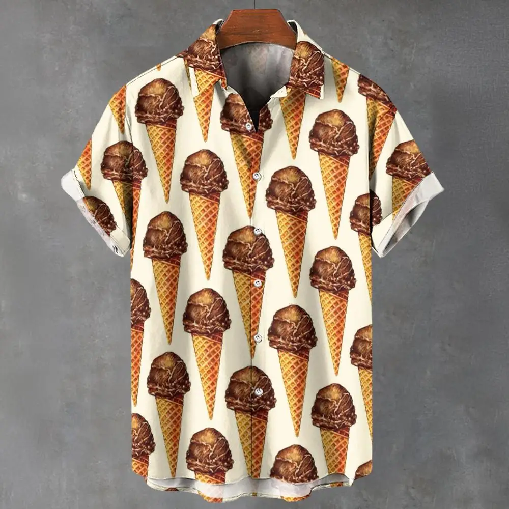 New Shirt Food Pattern Printing Shirt Fashion Short Sleeved Shirt Summer Breathable Ultra-Thin Blouse Men Casual Clothing 2024
New Shirt Food Pattern Printing Shirt Fashion Short Sleeved Shirt Summer Breathable Ultra-Thin Blouse Men Casual Clothing 2024