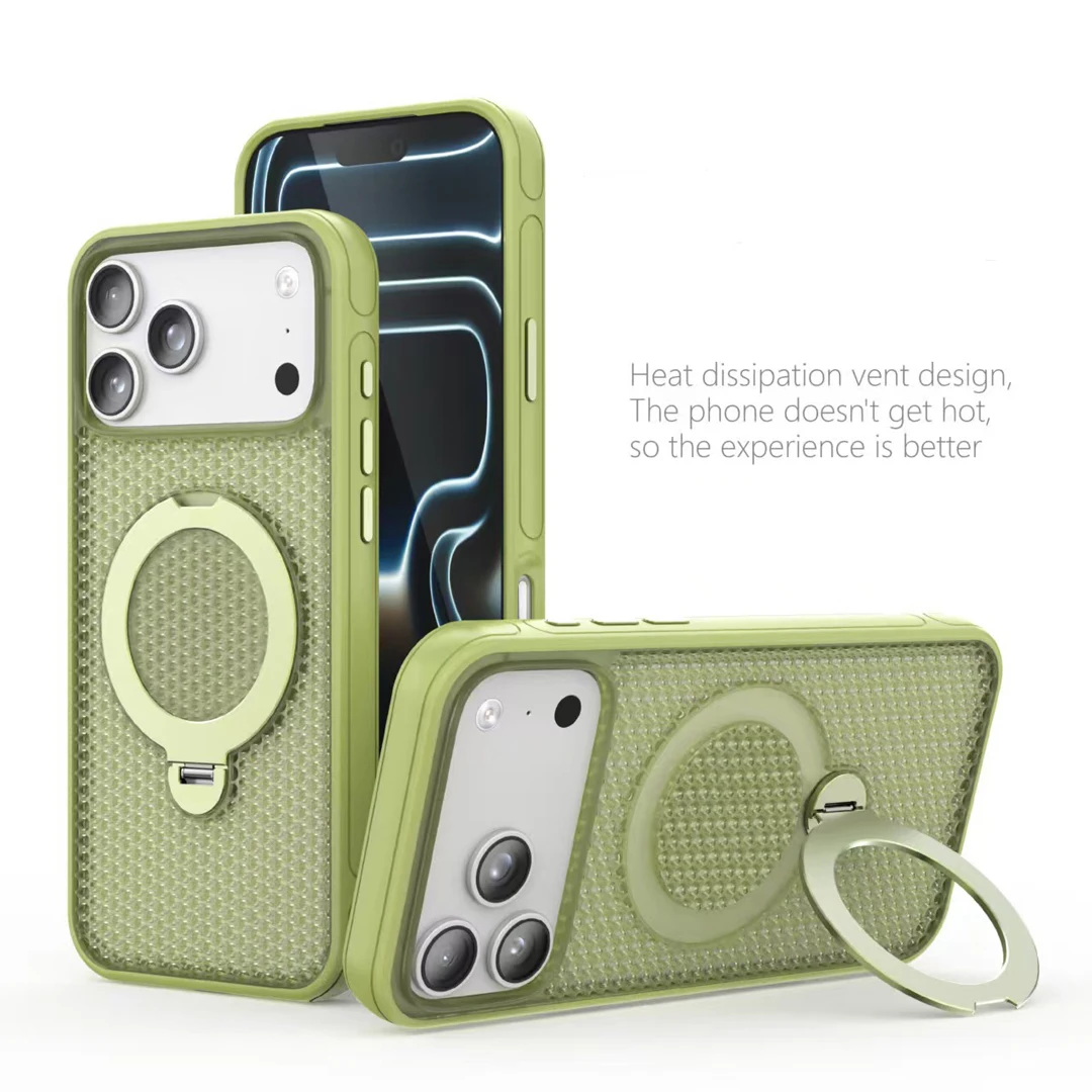360°Rotating Bracket Lens Film Heat Dissipation Case For iPhone 12 13 14 15 16 17 Pro Max Stand Magnetic Wireless Charge Cover
360°Rotating Bracket Lens Film Heat Dissipation Case For iPhone 12 13 14 15 16 17 Pro Max Stand Magnetic Wireless Charge Cover
