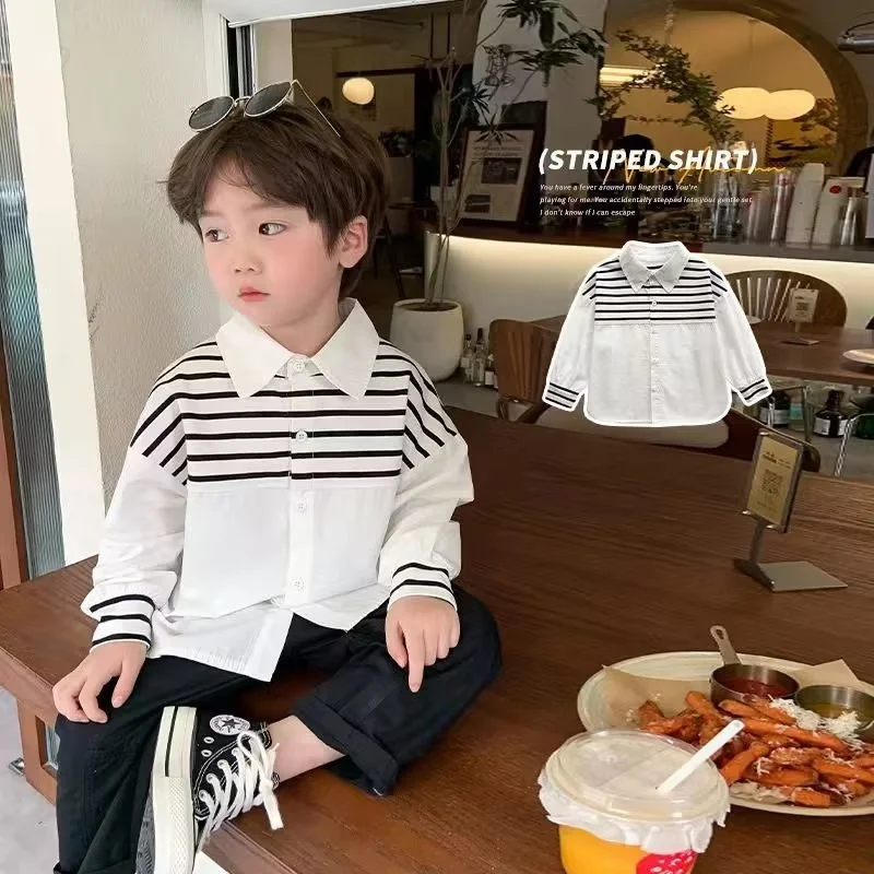 Boys' cotton shirt jacket 2025 new product Spring and Autumn baby boys' shirt fashion shirt children's clothing
Boys' cotton shirt jacket 2025 new product Spring and Autumn baby boys' shirt fashion shirt children's clothing
