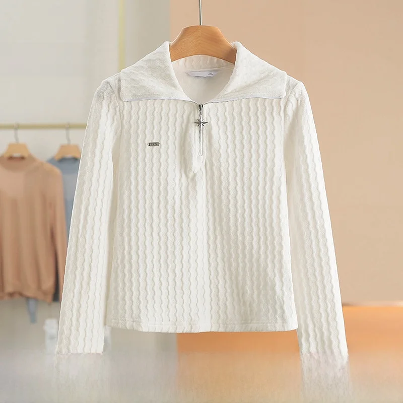 Slim Fit Pure Color Collared Sweater Hoodie Simple Design Spring New Brand Button Women's Clothing 172 Length Chinese Brand
Slim Fit Pure Color Collared Sweater Hoodie Simple Design Spring New Brand Button Women's Clothing 172 Length Chinese Brand