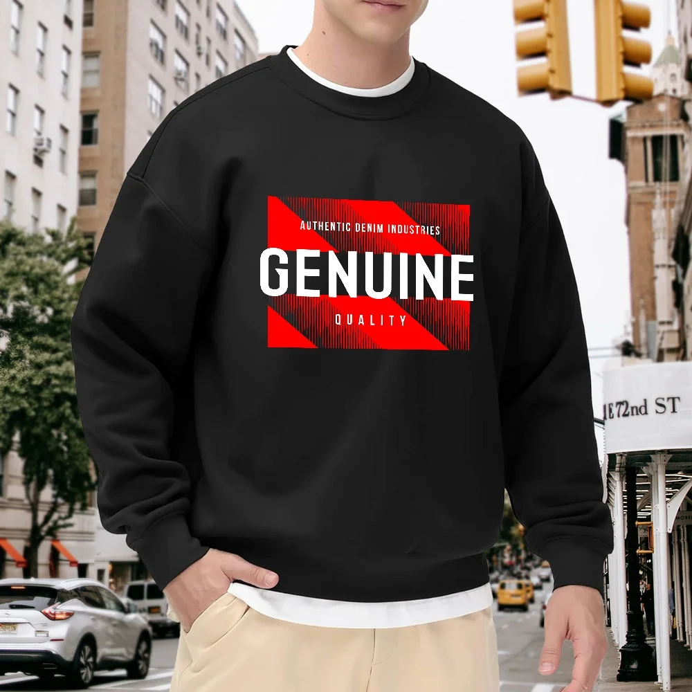 Men's Black Crew Neck Pullover Sweatshirt with Letter Print, Loose Fit Top, Street Fashion Style, Everyday Casual Versatile Item, Comfortable, Soft, and Stylish
Men's Black Crew Neck Pullover Sweatshirt with Letter Print, Loose Fit Top, Street Fashion Style, Everyday Casual Versatile Item, Comfortable, Soft, and Stylish