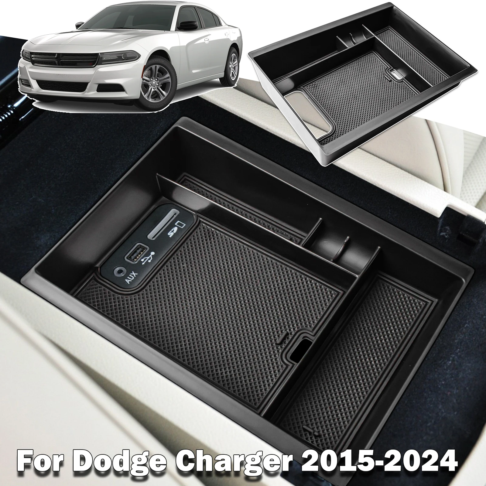 Tucknbox For Dodge Charger 2024 2023 2015-2022 Center Console Organizer ABS Accessories Car Storage Armrest Box Coin Storage Box
Tucknbox For Dodge Charger 2024 2023 2015-2022 Center Console Organizer ABS Accessories Car Storage Armrest Box Coin Storage Box