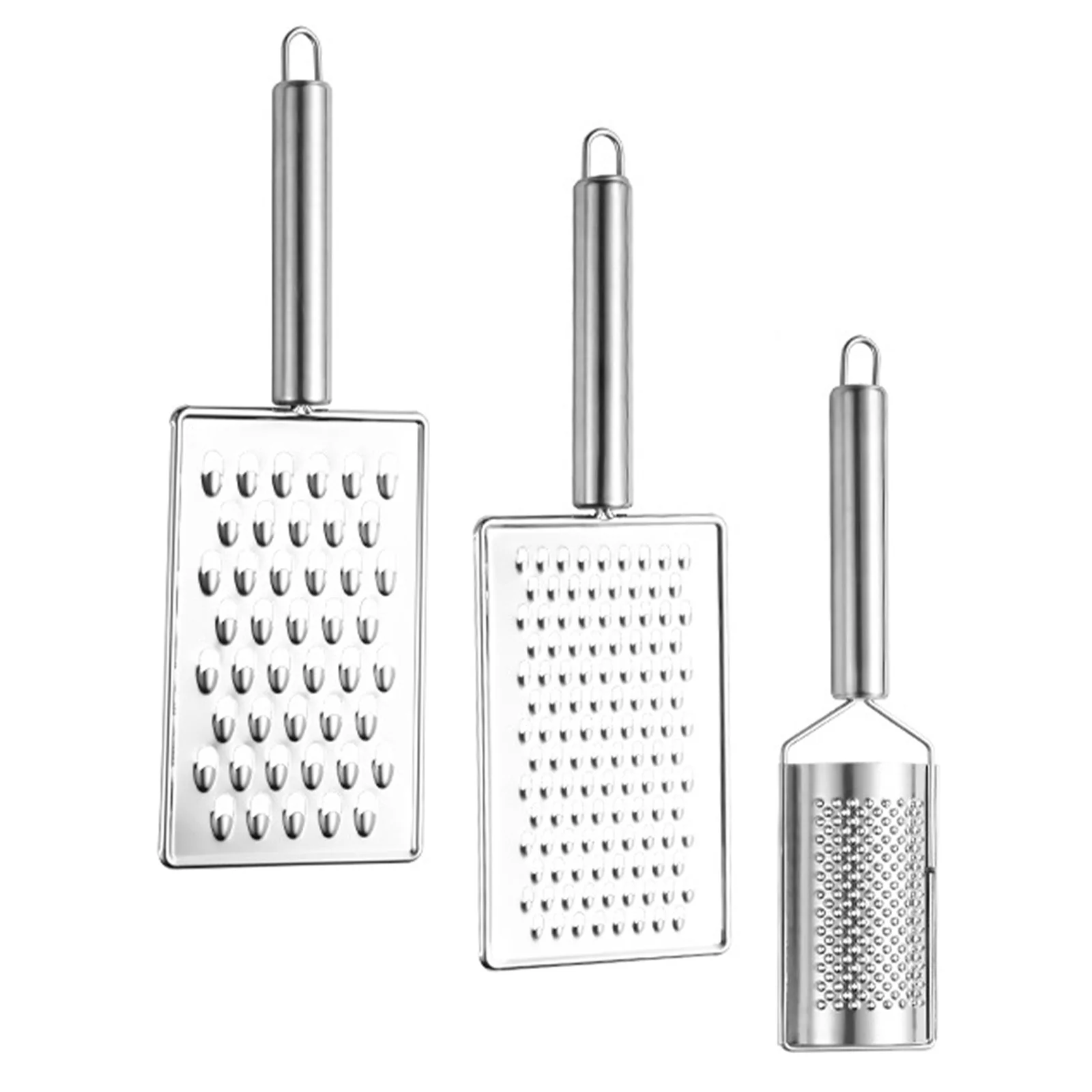 3Pcs Multifunctional Grater Set Stainless Steel Handheld Zester Fine Coarse Grater for Cheese Ginger Citrus Baking Kitchen
3Pcs Multifunctional Grater Set Stainless Steel Handheld Zester Fine Coarse Grater for Cheese Ginger Citrus Baking Kitchen