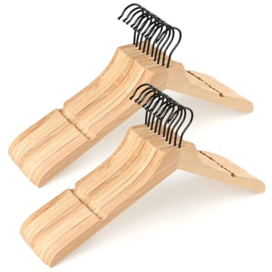 Wooden Hangers Rubber Wood Clothes Hangers with Rotatable Hook and Smooth Cut Nothces Space Saving Hangers for Coats Suits Jack
Wooden Hangers Rubber Wood Clothes Hangers with Rotatable Hook and Smooth Cut Nothces Space Saving Hangers for Coats Suits Jack