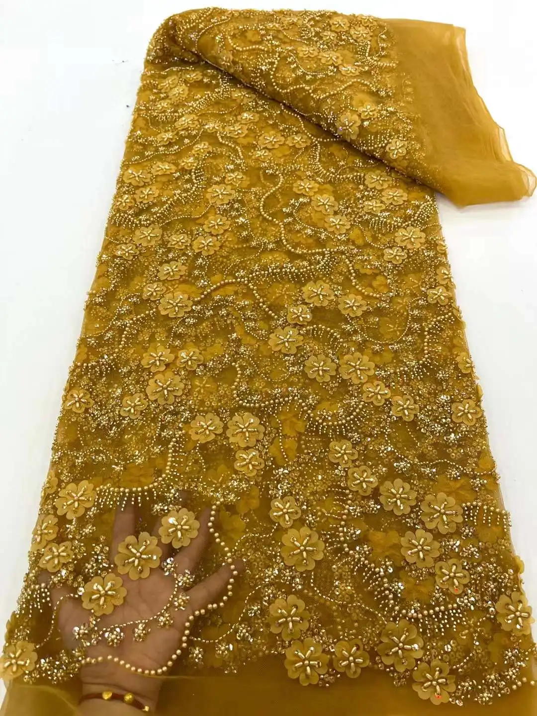 Luxury Sequins Lace Fabrics 2024 High Quality African Net Tulle Fabric Embroidery Lace For Nigerian Sewing Wedding Party Dress
Luxury Sequins Lace Fabrics 2024 High Quality African Net Tulle Fabric Embroidery Lace For Nigerian Sewing Wedding Party Dress