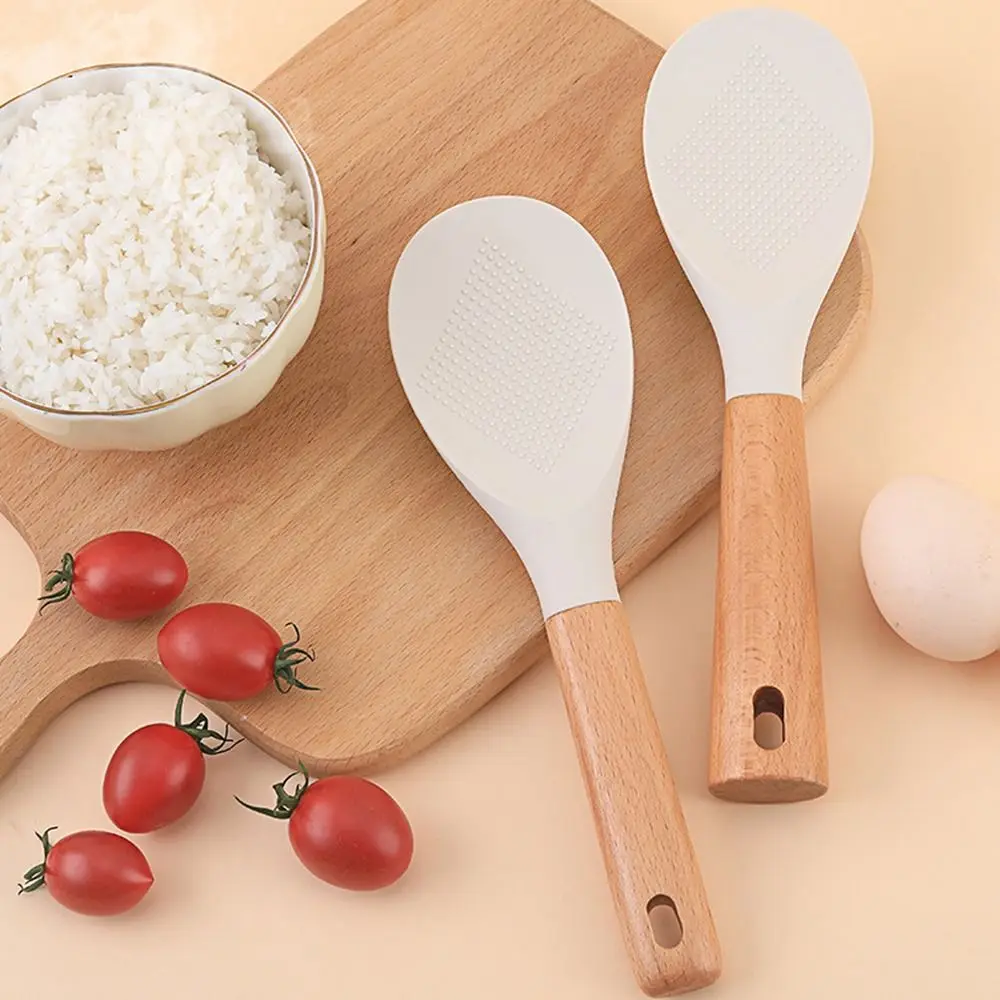 Mashed Potato Wooden Handle Rice Spatula Silicone Standing Paddle Heat Resistant Durable Home
Mashed Potato Wooden Handle Rice Spatula Silicone Standing Paddle Heat Resistant Durable Home