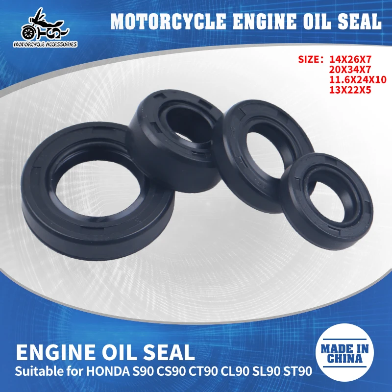 SJ 4-piece Motorcycle Rubber Engine Oil Seal Set For Honda S90 CS90 CT90 CL90 SL90 ST90 S CS CT CL ST 90 CM91 C201 O-ring Gasket 
SJ 4-piece Motorcycle Rubber Engine Oil Seal Set For Honda S90 CS90 CT90 CL90 SL90 ST90 S CS CT CL ST 90 CM91 C201 O-ring Gasket