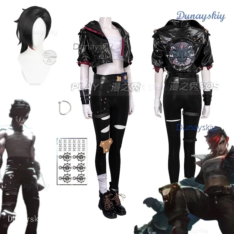 Arcane S2 Outfit VI V Violet Cosplay LOL Anime Coat Pants Tattoo Clothing Comic-Con Uniform Halloween Party Woman Roleplay
Arcane S2 Outfit VI V Violet Cosplay LOL Anime Coat Pants Tattoo Clothing Comic-Con Uniform Halloween Party Woman Roleplay
