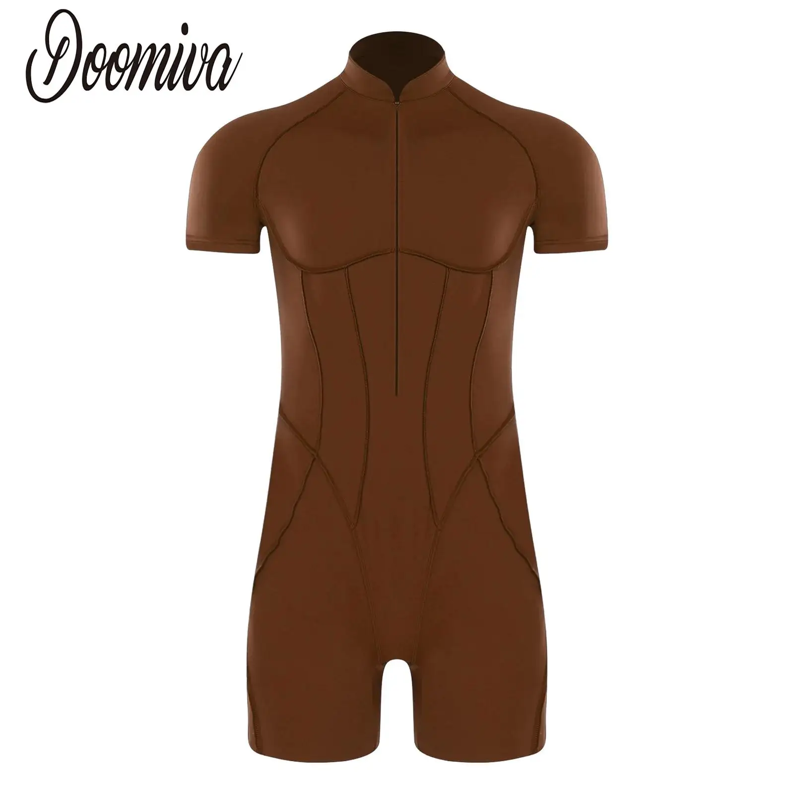 Mens Ballet Gymnastic Rompers Bodysuits Front Zip Short Sleeve Leotard Shorts Workout Jumpsuit for Bodybuilding Cycling Swimwear
Mens Ballet Gymnastic Rompers Bodysuits Front Zip Short Sleeve Leotard Shorts Workout Jumpsuit for Bodybuilding Cycling Swimwear