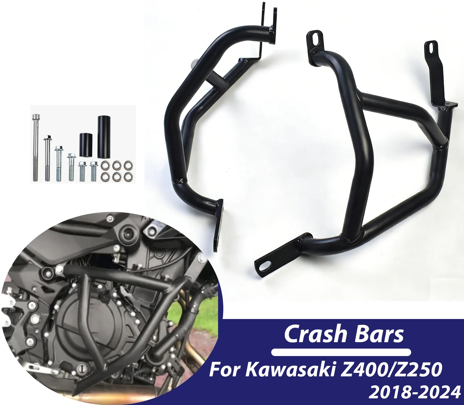 For Z250 Z400 Bumper Frame Protection Highway Engine Guard For Kawasaki Z 400 250 2018-2024 Crash Bar Motorcycle Accessories
For Z250 Z400 Bumper Frame Protection Highway Engine Guard For Kawasaki Z 400 250 2018-2024 Crash Bar Motorcycle Accessories