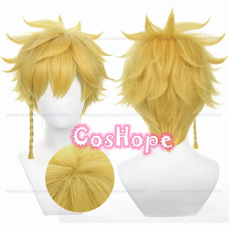 Aza Chobei Косплей Парик 32 см Короткий Парик С Косичкой Желтый Парик Косплей Аниме Парики Термостойкие Синтетические Парики 
Aza Chobei Косплей Парик 32 см Короткий Парик С Косичкой Желтый Парик Косплей Аниме Парики Термостойкие Синтетические Парики