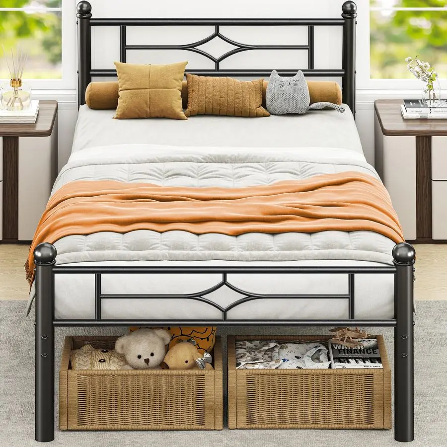 Каркас двуспальной кровати, классический металлический каркас кровати-платформы, основание для матраса со стальной решеткой, 12,5 дюймов над основанием для хранения вещей, N
Каркас двуспальной кровати, классический металлический каркас кровати-платформы, основание для матраса со стальной решеткой, 12,5 дюймов над основанием для хранения вещей, N