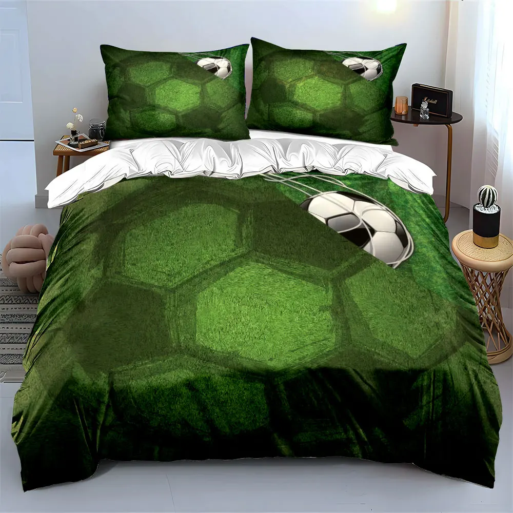 "Soccer-Themed Three-Piece Set" kid's and adults' bedroom decor, Exquisite three-piece bedding set gift
"Soccer-Themed Three-Piece Set" kid's and adults' bedroom decor, Exquisite three-piece bedding set gift