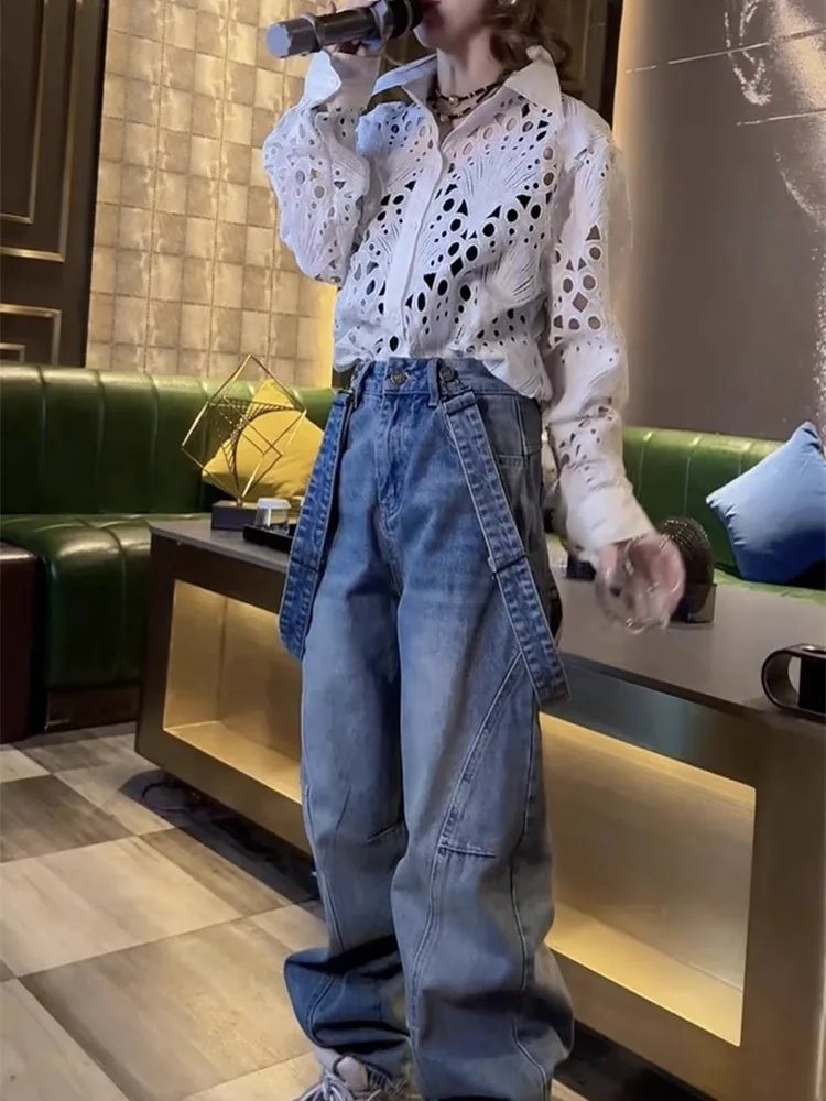 Ранняя осень 2022, новые модные повседневные универсальные брюки в западном стиле, уменьшающие возраст ковбойских брюк на бретелях для женщин
Ранняя осень 2022, новые модные повседневные универсальные брюки в западном стиле, уменьшающие возраст ковбойских брюк на бретелях для женщин