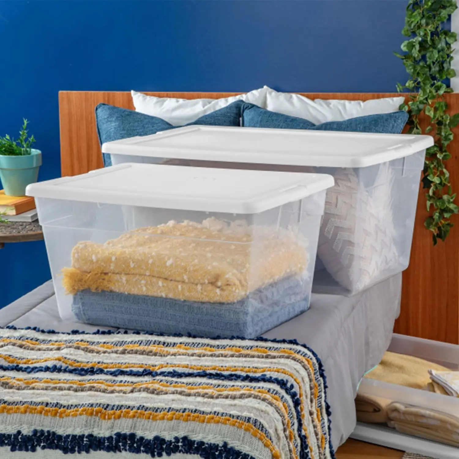 Sterilite 32-Pack Stackable Storage Bin with Lid, Clear Plastic Design, 56 Quart
Sterilite 32-Pack Stackable Storage Bin with Lid, Clear Plastic Design, 56 Quart