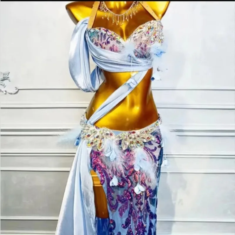 2024 New Belly Dance Performance Dress Set Eastern Dance Practice Dress Blue wzy079
2024 New Belly Dance Performance Dress Set Eastern Dance Practice Dress Blue wzy079