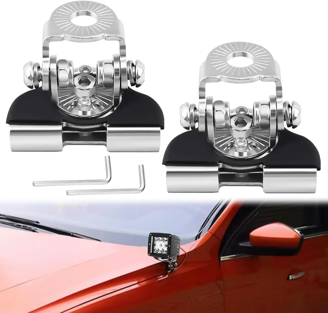 Universal Hood Mount Brackets A Pillar Hood Clamp Work Light Holder 304 Stainless Steel for Off Road Car Jeep Truck SUV
Universal Hood Mount Brackets A Pillar Hood Clamp Work Light Holder 304 Stainless Steel for Off Road Car Jeep Truck SUV