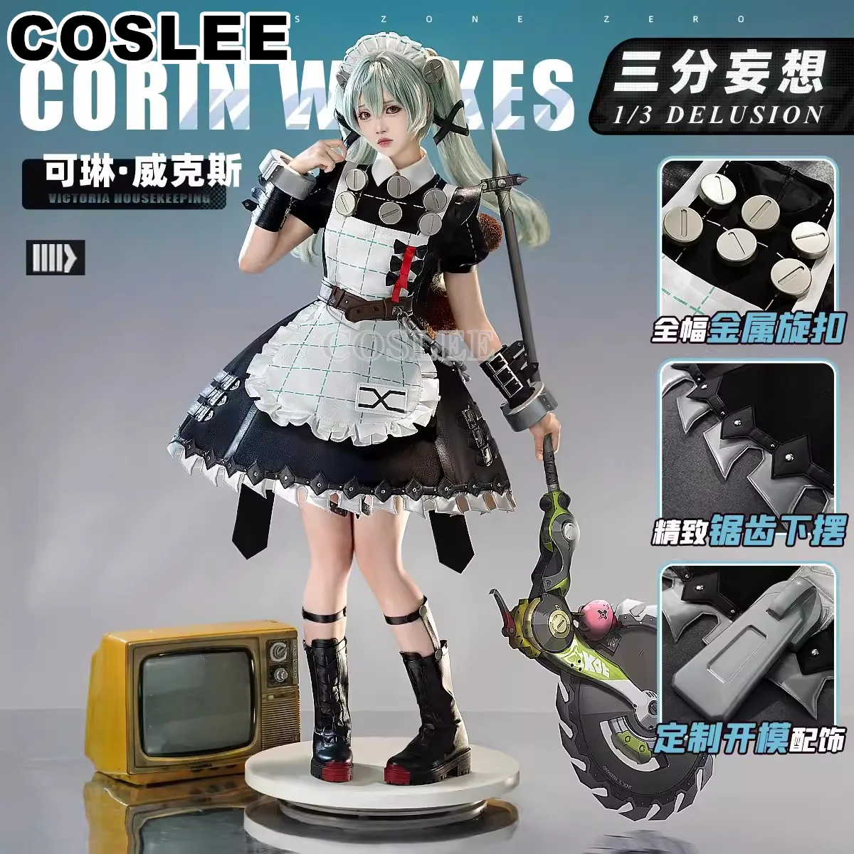 COSLEE Corin Wickes Косплей Костюм Zenless Zone Zero игровой костюм Прекрасная униформа горничной Платье Хэллоуин Вечеринка Наряд Женский S-XL Новый
COSLEE Corin Wickes Косплей Костюм Zenless Zone Zero игровой костюм Прекрасная униформа горничной Платье Хэллоуин Вечеринка Наряд Женский S-XL Новый