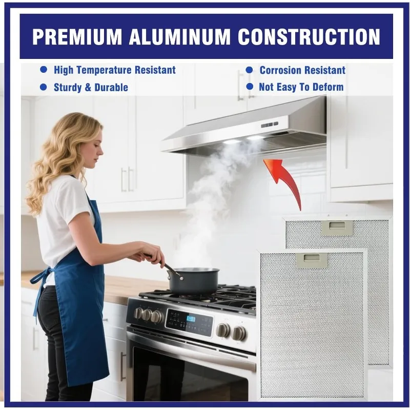 N98R Aluminum Mesh Grease Vent Filter 4Pcs BPPFA30 Replacement For Broan QP130 QP130BL QP130BLC Range Hood
N98R Aluminum Mesh Grease Vent Filter 4Pcs BPPFA30 Replacement For Broan QP130 QP130BL QP130BLC Range Hood