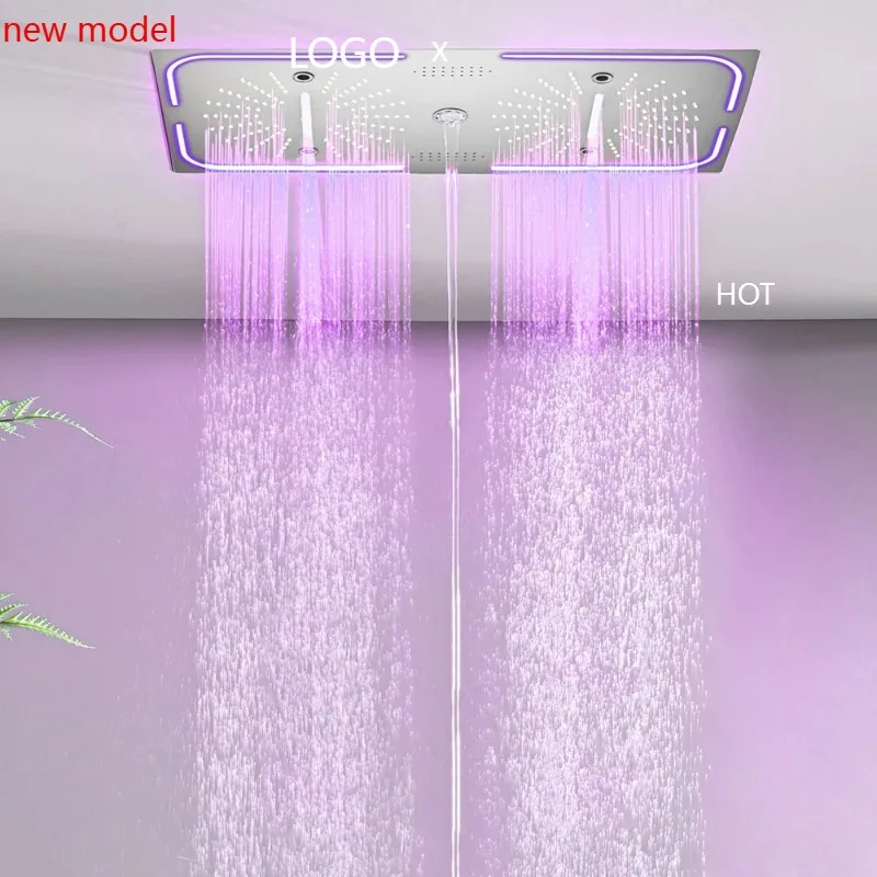 M138 Boenn Black Shower Head Luxurious Waterfall Showerhead Bathroom Accessories Ceiling Smart LED Lighting Rainfall Shower Pane
M138 Boenn Black Shower Head Luxurious Waterfall Showerhead Bathroom Accessories Ceiling Smart LED Lighting Rainfall Shower Pane