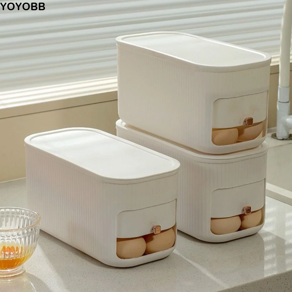 Plastic Egg Storage Box Food Grade Large Capacity Egg Dispenser with Lid Space Saving Scrolling Egg Holder Refrigerator
Plastic Egg Storage Box Food Grade Large Capacity Egg Dispenser with Lid Space Saving Scrolling Egg Holder Refrigerator