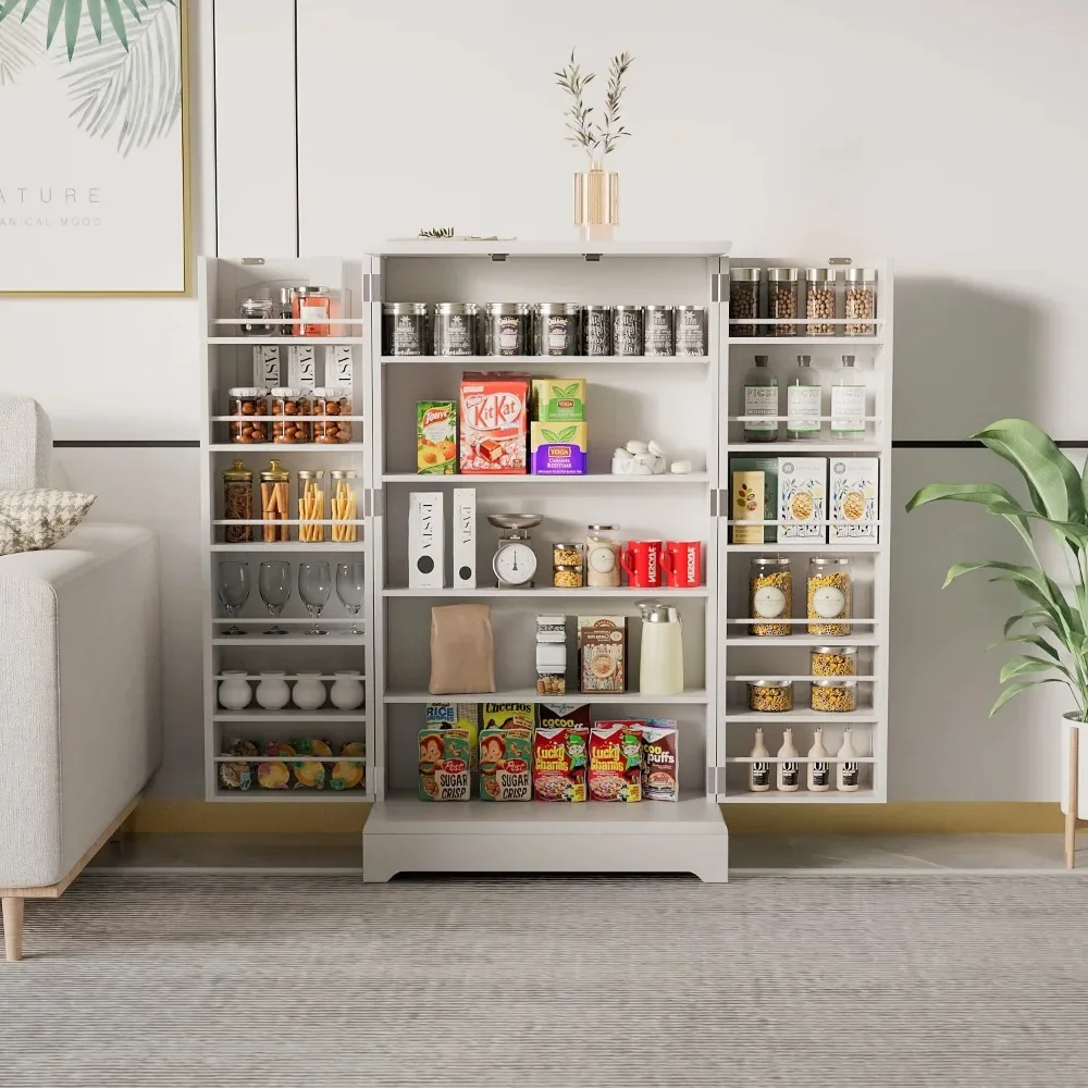 Kitchen Pantry for Dining Room Living Room, Storage Cabinet with Doors and Adjustable Shelves 41" H x 23.6" W x 12" D ,White
Kitchen Pantry for Dining Room Living Room, Storage Cabinet with Doors and Adjustable Shelves 41" H x 23.6" W x 12" D ,White