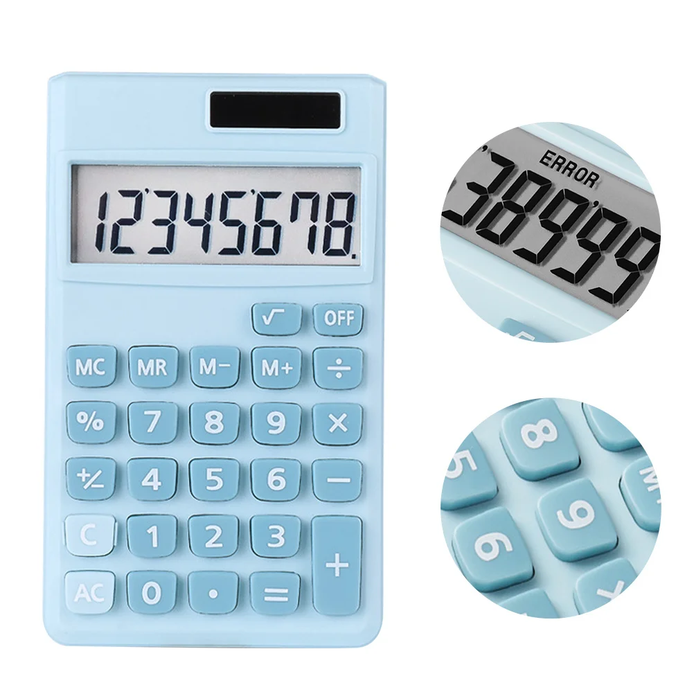 Portable Solar Mini Calculator Compact Lightweight Student Calculator for Office School Desktop Accounting Tasks 
Portable Solar Mini Calculator Compact Lightweight Student Calculator for Office School Desktop Accounting Tasks